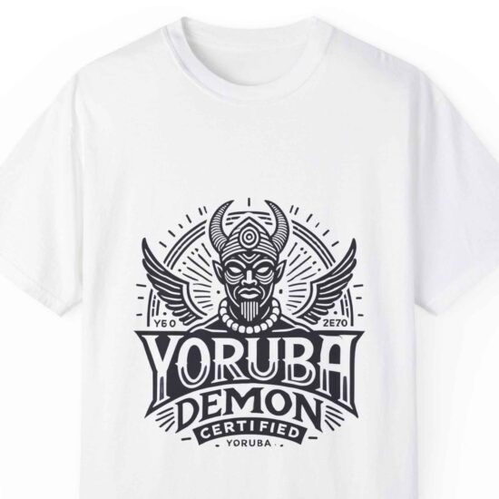 Yoruba Demon White Tshirt Unisex (+Free Name Customization)