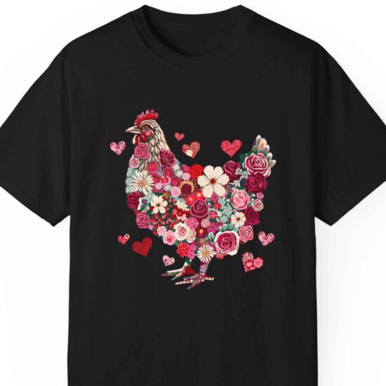Chicken Floral Tshirt (+Free Name Customization)
