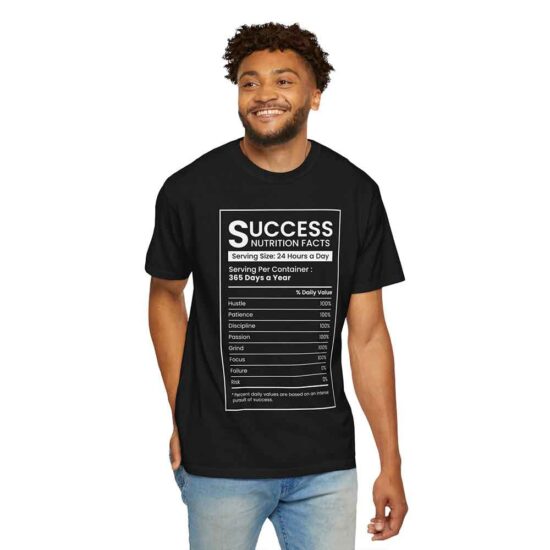 Success Nutrition Facts Unisex Tshirt (+Free Name Customization) - Image 2