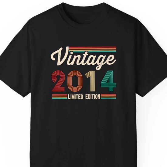 Custom Vintage 2014 limited Edition Tshirt (Year is Customizable)