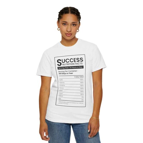 Success Nutrition Facts Unisex Tshirt (+Free Name Customization) - Image 3